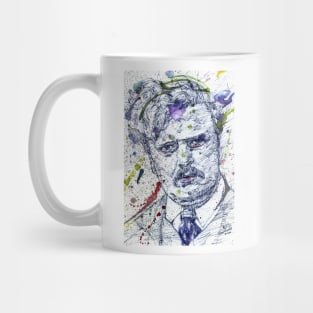 G. K. CHESTERTON watercolor and ink portrait.1 Mug